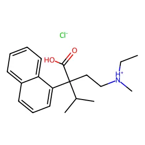 alpha-Isopropyl-alpha-2-methylethylaminoethyl-1-naphthylacetic acid hydrochloride structure