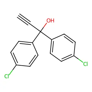 1,1-bis(4-chlorophenyl)prop-2-yn-1-ol structure
