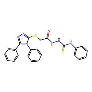 1-[[2-[(4,5-diphenyl-1,2,4-triazol-3-yl)sulfanyl]acetyl]amino]-3-phenylthiourea structure