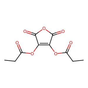 (2,5-dioxo-4-propanoyloxyfuran-3-yl) propanoate structure