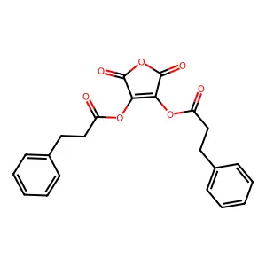 [2,5-dioxo-4-(3-phenylpropanoyloxy)furan-3-yl] 3-phenylpropanoate structure