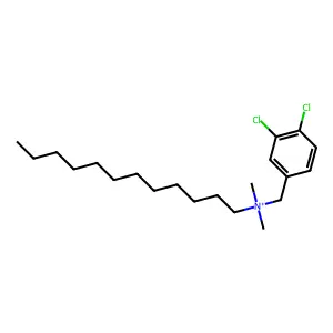 Lauryldimethyl-3,4-dichlorobenzylammonium structure
