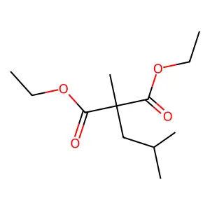 diethyl 2-methyl-2-(2-methylpropyl)propanedioate structure