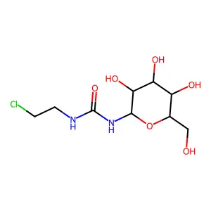 1-(2-chloroethyl)-3-[3,4,5-trihydroxy-6-(hydroxymethyl)oxan-2-yl]urea structure