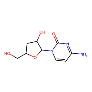 1-(3-Deoxypentofuranosyl)cytosine structure