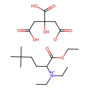 3-carboxy-3,5-dihydroxy-5-oxopentanoate(1-ethoxy-5,5-dimethyl-1-oxohexan-2-yl)-diethylazanium structure
