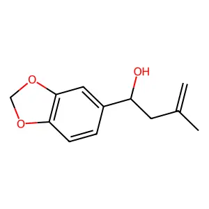 1-(1,3-benzodioxol-5-yl)-3-methylbut-3-en-1-ol structure