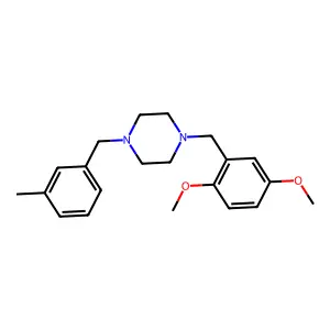 1-(2,5-Dimethoxy-benzyl)-4-(3-methyl-benzyl)-piperazine structure