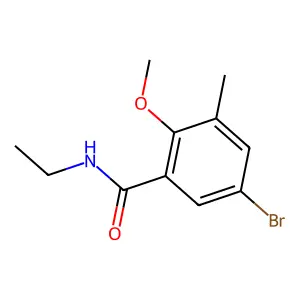 5-Bromo-N-ethyl-2-methoxy-3-methylbenzamide structure