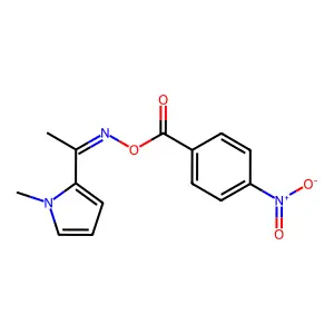 [1-(1-methylpyrrol-2-yl)ethylideneamino] 4-nitrobenzoate structure
