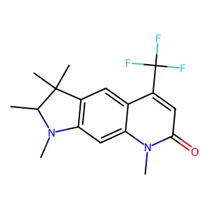 1,2,3,3,8-pentamethyl-5-(trifluoromethyl)-2H-pyrrolo[3,2-g]quinolin-7-one structure