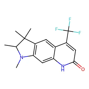 1,2,3,3-tetramethyl-5-(trifluoromethyl)-2,8-dihydropyrrolo[3,2-g]quinolin-7-one structure