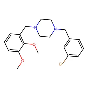 1-(3-bromobenzyl)-4-(2,3-dimethoxybenzyl)piperazine structure