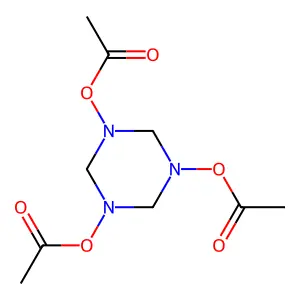 1,3,5-Triazine, 1,3,5-tris(acetyloxy)hexahydro- structure