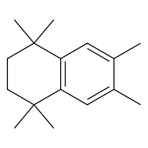 1,1,4,4,6,7-hexamethyl-2,3-dihydronaphthalene structure