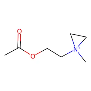 Acetylcholine mustard aziridinium structure