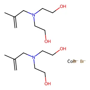 Bis(N-methallyldiethanolamine)cobalt bromide structure