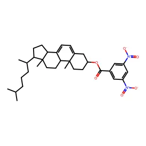 [10,13-dimethyl-17-(6-methylheptan-2-yl)-2,3,4,9,11,12,14,15,16,17-decahydro-1H-cyclopenta[a]phenanthren-3-yl] 3,5-dinitrobenzoate structure