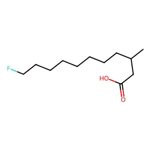 11-Fluoro-3-methylundecanoic acid structure
