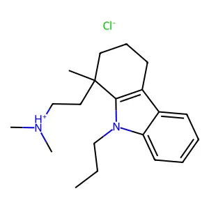 dimethyl-[2-(1-methyl-9-propyl-3,4-dihydro-2H-carbazol-1-yl)ethyl]azanium chloride structure