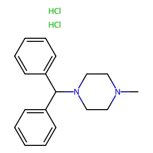 1-benzhydryl-4-methylpiperazinedihydrochloride structure