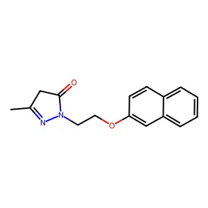 5-methyl-2-(2-naphthalen-2-yloxyethyl)-4H-pyrazol-3-one structure