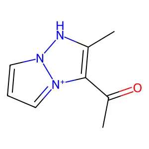 1-(2-methyl-1H-pyrazolo[2,1-a]triazol-4-ium-3-yl)ethanone structure