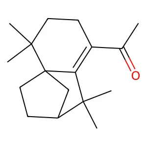 1-(2,2,7,7-tetramethyl-5-tricyclo[6.2.1.01,6]undec-5-enyl)ethanone structure