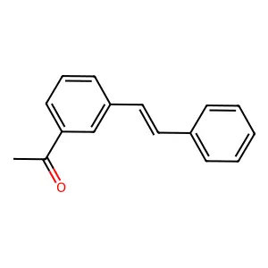 1-[3-(2-phenylethenyl)phenyl]ethanone structure