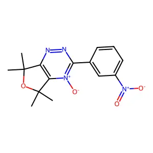 5,5,7,7-tetramethyl-3-(3-nitrophenyl)-4-oxidofuro[3,4-e][1,2,4]triazin-4-ium structure
