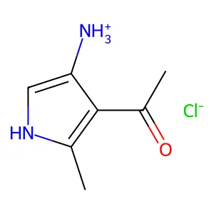 (4-acetyl-5-methyl-1H-pyrrol-3-yl)azanium chloride structure