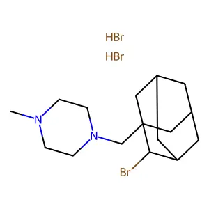1-[(2-bromo-1-adamantyl)methyl]-4-methylpiperazine;dihydrobromide structure