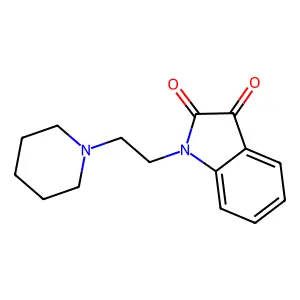 1-(2-piperidin-1-ylethyl)indole-2,3-dione structure