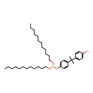 Phosphorous acid, didodecyl 4-(1-(4-hydroxyphenyl)-1-methylethyl)phenyl ester structure