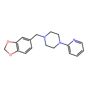 1-(3,4-Methylenedioxybenzyl)-4-(2-pyridyl)piperazine structure