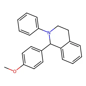 1,2,3,4-Tetrahydro-1-(4-methoxyphenyl)-2-phenylisoquinoline structure