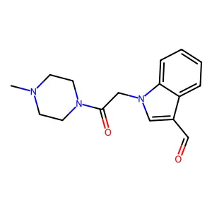 1-[2-(4-methylpiperazin-1-yl)-2-oxoethyl]indole-3-carbaldehyde structure