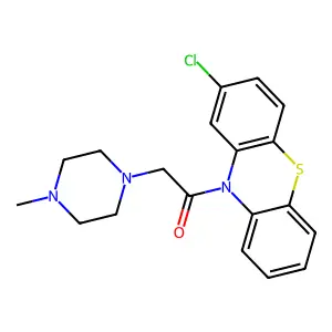 1-(2-chlorophenothiazin-10-yl)-2-(4-methylpiperazin-1-yl)ethanone structure
