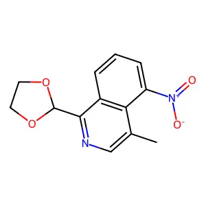1-(1,3-dioxolan-2-yl)-4-methyl-5-nitroisoquinoline structure