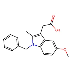 (1-benzyl-5-methoxy-2-methyl-1h-indol-3-yl)acetic acid structure