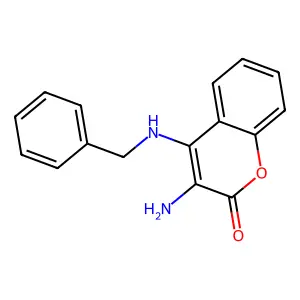 3-Amino-4-benzylaminocoumarin structure