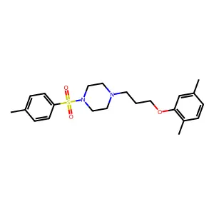 1-[3-(2,5-dimethylphenoxy)propyl]-4-(4-methylphenyl)sulfonylpiperazine structure