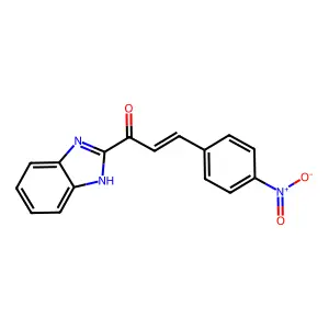 1-(1H-benzimidazol-2-yl)-3-(4-nitrophenyl)prop-2-en-1-one structure