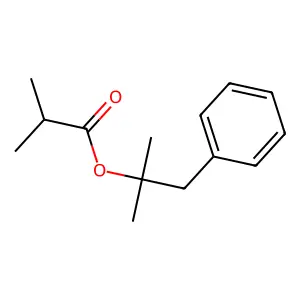 1,1-Dimethyl-2-phenylethyl isobutyrate structure