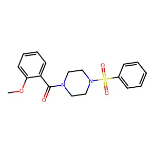 1-(2-methoxybenzoyl)-4-(phenylsulfonyl)piperazine structure