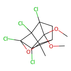 1,2,5,6-tetrachloro-9,9-dimethoxy-3-methyl-4-oxatetracyclo[4.2.1.02,5.03,7]nonane structure