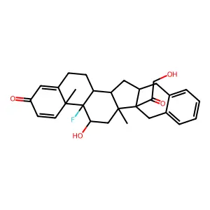11-fluoro-12-hydroxy-15-(2-hydroxyacetyl)-10,14-dimethylhexacyclo[12.11.0.02,11.05,10.015,24.017,22]pentacosa-5,8,17,19,21-pentaen-7-one structure
