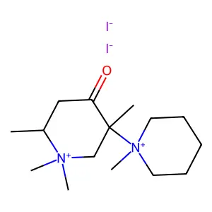 1,1,2,5-tetramethyl-5-(1-methylpiperidin-1-ium-1-yl)piperidin-1-ium-4-one diiodide structure