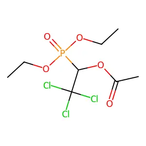(2,2,2-trichloro-1-diethoxyphosphorylethyl) acetate structure