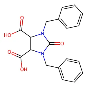 1,3-dibenzyl-2-oxoimidazolidine-4,5-dicarboxylic acid structure